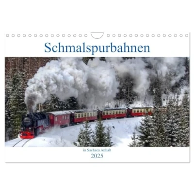 Abbildung von Schmalspurbahnen in Sachsen Anhalt (Wandkalender 2025 DIN A4 quer), CALVENDO Monatskalender