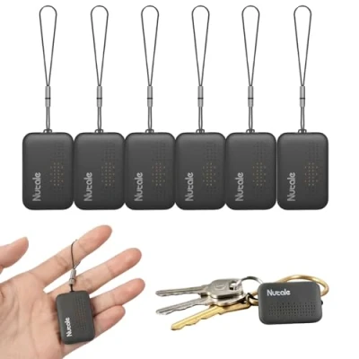 Abbildung von Nutale Mini Schlüsselfinder mit App 6PCS Kaffee Schlüsselanhänger Bluetooth Kompatibel iOS und Android für AutoSchlüssel Haustier oder Rucksäcke