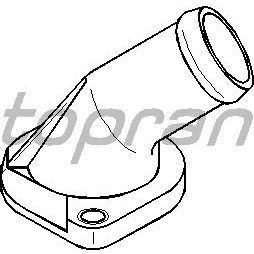 Abbildung von TOPRAN 108 188 Flansch Kunststoff Wasserpumpe mit Dichtung AUDI: A4 B5 Avant, 80 B4 Limousine, VOLKSWAGEN: Passat Limousine