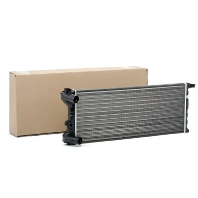 Abbildung von RIDEX 470R0243 Kühler, Motorkühlung Aluminium 248 580 34 Kühlrippen mechanisch gefügt FIAT: Panda I Schrägheck