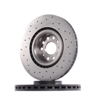 Abbildung von BREMBO 09.C892.1X Bremsscheibe 345 30 5 gelocht/innenbel. beschichtet hochgekohlt mit Schrauben VOLKSWAGEN: Eos, Golf Schrägheck, Passat B6 Variant