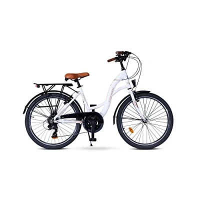 Abbildung von Toys Store Jugendfahrrad 24&quot; Zoll Alu City Bike Mädchen Fahrrad Kinderfahrrad Shimano 21 Gang,