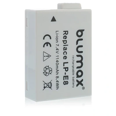 Abbildung von Blumax Kamera Akku für Canon LP E8 1140mAh 7,4V passend zu EOS 550D 600D 650D 700D / Kiss X4 X5 X6i X7 Digital Rebel T2i T3i T4i T5i