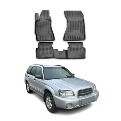Abbildung von OMAC 6898444 Fußmattensatz Gummi, TPE (thermoplastischer Elastomer) 4 schwarz SUBARU: Forester II