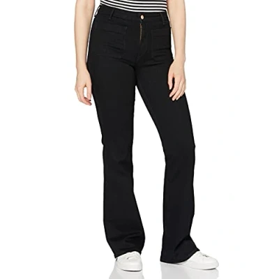 Abbildung von Wrangler Flare Flared Jeans, Damen, Größe: 26x30, Retro black