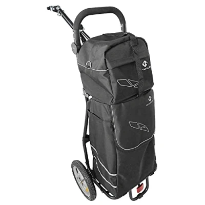 Abbildung von M Wave Unisex Erwachsene Stalwart Shop 2 Shopping Fahrradanhänger, Schwarz, 125 x 56 90 cm