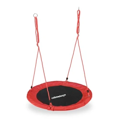 Abbildung von relaxdays Nestschaukel 90 cm, Rot