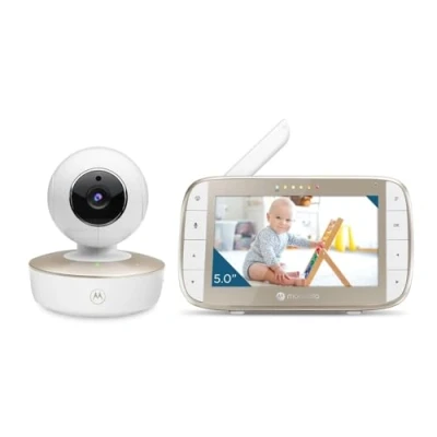 Abbildung von Motorola Nursery Babyphone mit Kamera Baby Monitor VM50G Überwachungskamera Farbdisplay, Zwei Wege Kommunikation und Infrarot Nachtsicht 300M Reichweite Zoomen, Neigen Schwenken