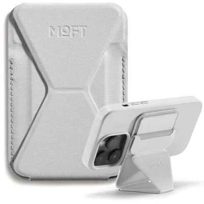 Abbildung von MOFT Magnetischer Handy Wallet Ständer, Veganem Leder Kartenhalter Stand Kompatibel mit Magsafe iPhone 15 14 13 12 Serie, 3 Betrachtungswinkel