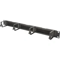 Abbildung von DIGITUS Kabel Rangierpanel mit Durchführung 1HE 4 Führungsbügel 44 x 60 mm 19 Zoll Für Netzwerkschränke &amp; Netzwerkkabel Schwarz
