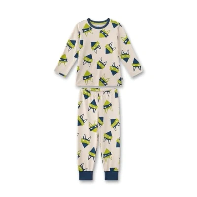 Abbildung von Sanetta Jungen Schlafanzug Beige Hochwertiger und bequemer aus Baumwolle für Jungen. Pyjamaset 098