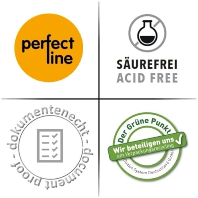 Abbildung von perfect line 25 Hefthüllen DIN A5 transparent, Heftumschlag durchsichtig &amp; genarbt, Heftschoner aus recyclebarem Polypropylen (PP)