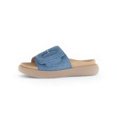 Abbildung von Gabor Pantolette flach, Damen, Größe: 40, Blau Schuhe