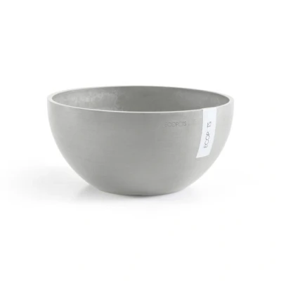 Abbildung von Ecopots Brüssel 25 cm weiß grau Blumen/Pflanzkasten