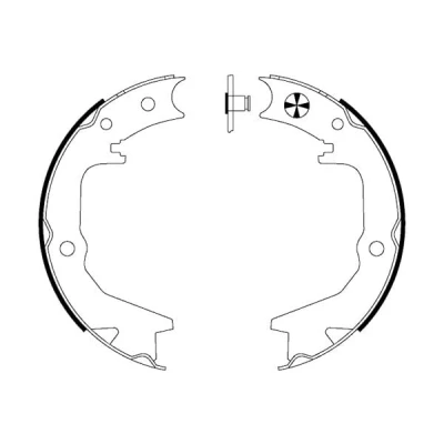 Abbildung von TEXTAR 91062900 Handbremsbeläge ohne Handbremshebel MITSUBISHI: ECLIPSE III Spyder, GALANT 6, 2
