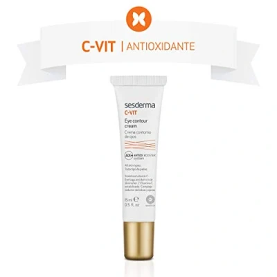 Abbildung von Sesderma C Vit Augenkontur Creme Vitamin Hydratisierte und Strahlende Haut Erste Anzeichen der Hautalterung von Lichtalterung Anti Aging Konturencreme.