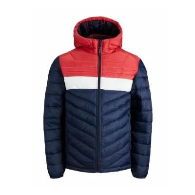 Abbildung von Jack &amp; Jones Wattierte Leichte Kapuzen Winterjacke, Herren, Größe: Small, Navy blazer