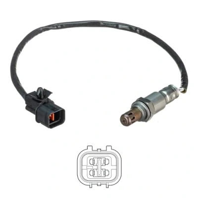 Abbildung von DELPHI ES21137 12B1 Lambdasonde Fingersonde, beheizt VOLKSWAGEN: Polo IV Schrägheck, Fox SKODA: Fabia I 1 Combi