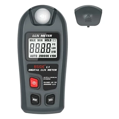 Abbildung von BSIDE L1 Luxmeter Digital Belichtungsmesser 0 200.000 Lux, Handheld Beleuchtungsstärke Lichtmesser mit Daten Halten Lux Messgerät für Fotografie Pflanzen LED