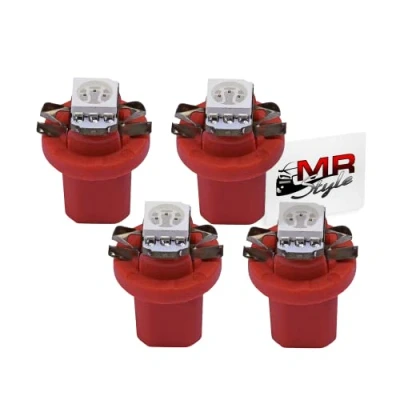 Abbildung von MR Style Set Aufkleber und 4x high Power LED Tachobeleuchtung (rot) kompatibel mit VW Vento + Golf 3, Instrumentenbeleuchtung Umbauset