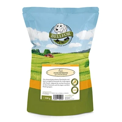 Abbildung von Bellfor Gesunder Hundesnack Fleischstreifen Wildschwein 100g 100 g