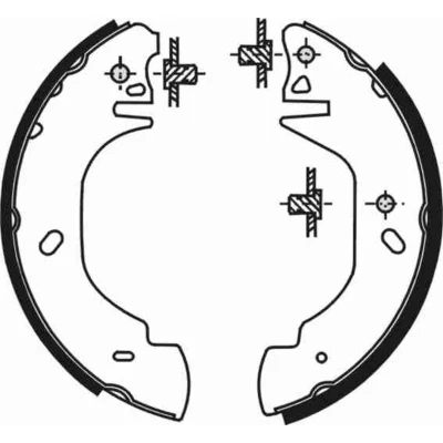 Abbildung von ABE C0G023ABE Bremsbacken Hinterachse 254 50 BENDIX FORD: Transit Mk3 Kastenwagen, Bus, Pritsche/Fahrgestell