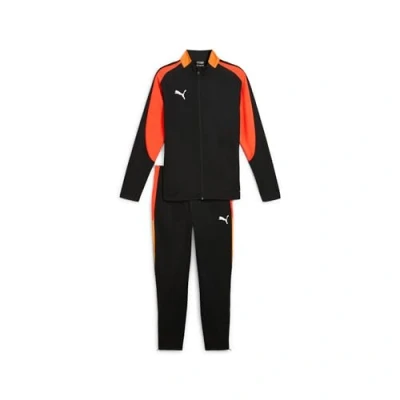 Abbildung von Puma individualLIGA Trainingsanzug Herren Mit Plain Black/Heat Fire Größe: M