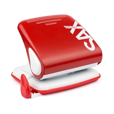Abbildung von SAX Locher 418 30 Blatt mit Anschlagschiene (Rot)
