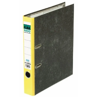 Abbildung von Elba Recycling Ordner A4, Rado Wolkenmarmor, 5 cm schmal, gelb, 1 Stück