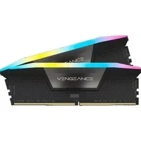 Abbildung von Corsair VENGEANCE RGB DDR5 RAM 64GB (2x32GB) 6400MHz CL32 Intel XMP iCUE Kompatibel Computer Speicher Schwarz (CMH64GX5M2B6400C32)