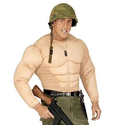 Abbildung von W WIDMANN MILANO Party Fashion Kostüm Super Muskel Shirt, Soldaten, Karneval, Mottoparty