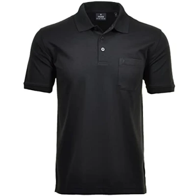 Abbildung von RAGMAN Herren Kurzarm Softknit Poloshirt 5X Large, Schwarz 009