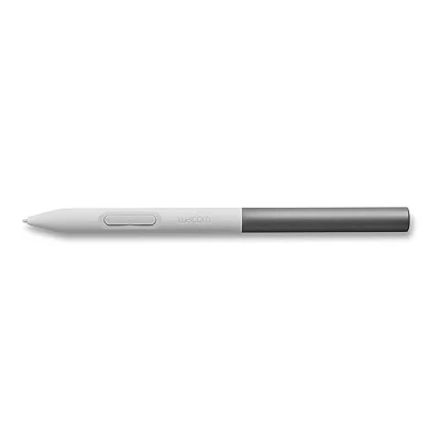 Abbildung von Wacom One Standardstift, druckempfindlicher, batterieloser Stift für Stifttabletts und Displays, grau weiß