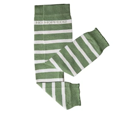 Abbildung von Hoppediz Babystulpen aus Bio Baumwolle, Baby Leg Warmers, Einheitsgröße, rosmarin creme gestreift