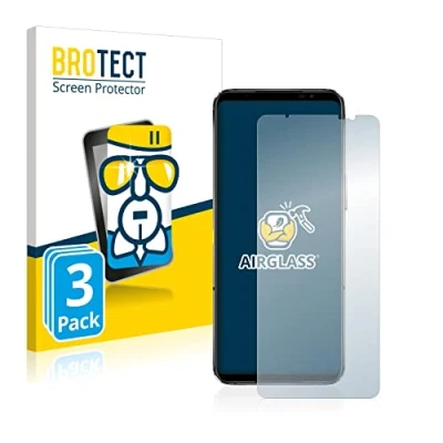 Abbildung von BROTECT Schutzglas für ASUS ROG Phone 6D Ultimate (3 Stück) Schutzfolie Panzer Folie Glas [Extrem Kratzfest 9H, Anti Fingerprint, Ultra Transparent]