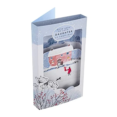 Abbildung von Hallmark Weihnachtskarte für Tochter klassisches 3D Design
