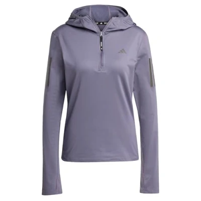 Abbildung von adidas Own The Run Winter Half Zip Shirt Gr. XL Lila 000299255