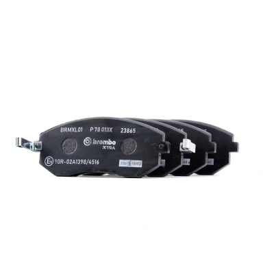 Abbildung von BREMBO P 78 013X Bremsbelagsatz mit akustischer Verschleißwarnung ohne Zubehör SUBARU: XV I, Legacy 4 Kombi, Outback III, TOYOTA: GT86 Coupe