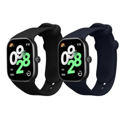 Abbildung von kwmobile 2X Sportarmband kompatibel mit Xiaomi Redmi Watch 4 Armband Fitnesstracker Band Set aus TPU Silikon
