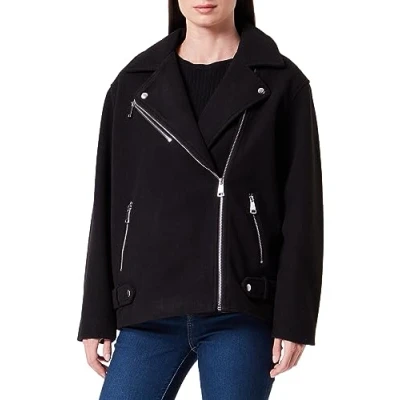 Abbildung von Vero Moda Vmpopemmy Biker Jacket Leichte Jacke, Damen, Größe: Small, Black
