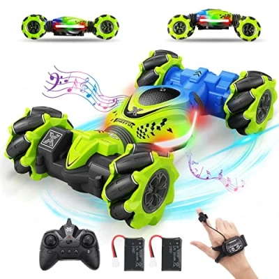Abbildung von Pristar Ferngesteuertes Auto für Kinder, 4WD RC Drift Stunt Car mit Handsteuerung 2,4 GHz Spielzeug Weihnachten Geschenke 6 7 8 9 10 11 12 Jährige Jungen Mädchen