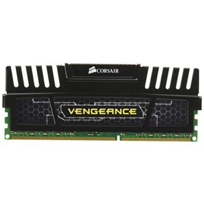 Abbildung von Corsair Vengeance Schwarz 8GB (1x8GB) DDR3 1600 MHz (PC3 12800) Desktop Arbeitsspeicher (CMZ8GX3M1A1600C10)