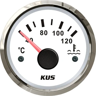 Abbildung von KUS Wasserdichte Wassertemperaturanzeige, Temperaturanzeige, Meter 40 120 ℃ mit Hintergrundbeleuchtung 12 V/24 V, 52 mm