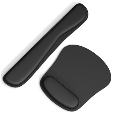 Abbildung von Gomin Mauspad mit Gelkissen Ergonomisches Tastaturpad und Mousepad Handgelenkauflage für Tastatur Maus rutschfest Wasserfest Memory Foam Handballenauflage Laptop PC