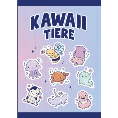 Abbildung von Kawaii Malbuch: Tiermalbuch zum Ausmalen I Vorlagenbuch ITiere Ausmalbuch 50 Tiere Malvorlagen DIN A4 Softcover