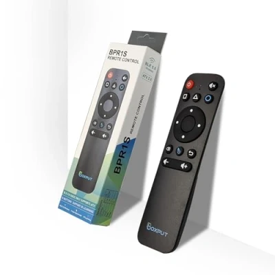 Abbildung von BPR1S Air Mouse Fernbedienung, Bluetooth Sprachfernbedienung, mit 6 Achsen Gyroskop, unterstützt Volltasten Infrarot Lernen, passend für PC/Android TV Boxen/TV Sticks/Set Top Boxen/Smart Projektoren