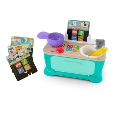 Abbildung von Baby Einstein + Hape Magic Touch Kitchen Vorgegebenes Kochspielzeug mit echten Geräuschen und Musik, ab 9 Monaten, 11.0&quot; (H) x 10.83&quot; (W) 7.16&quot; (D)