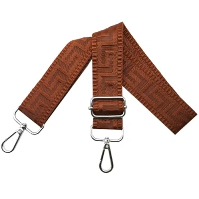 Abbildung von Schultergurt für Tasche Taschengurte zum Wechseln, Verstellbar Taschengurt Breit 3.8cm mit Silber Karabiner Taschenband Schulterriemen Tragegurt Handtaschen Damen, Rein braun, K16