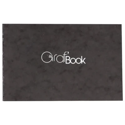 Abbildung von Clairefontaine 975804C Zeichenheft Graf’Book 360 (mit Fadenheftung, Querformat, 15,2 x 21cm, 100g, säurefrei, pH neutral) 1 Stück, schwarz