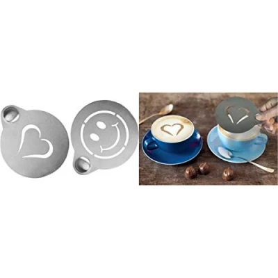 Abbildung von SECURIT Kaffee Schablonen Set von 2, Edelstahl, Grau, 12,4 x 10 0,1 cm, 12.4 0.1 2